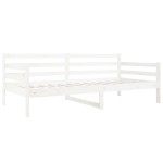 vidaXL Pat de zi fără saltea, alb, 90x190 cm, lemn masiv pin vidaXL Pat de zi fără saltea, alb, 90x190 cm, lemn masiv pin