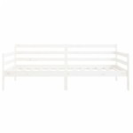vidaXL Pat de zi fără saltea, alb, 90x190 cm, lemn masiv pin vidaXL Pat de zi fără saltea, alb, 90x190 cm, lemn masiv pin