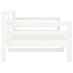 vidaXL Pat de zi fără saltea, alb, 90x190 cm, lemn masiv pin vidaXL Pat de zi fără saltea, alb, 90x190 cm, lemn masiv pin
