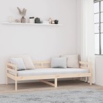 vidaXL Pat de zi fără saltea, 80x200 cm, lemn masiv pin vidaXL Pat de zi fără saltea, 80x200 cm, lemn masiv pin