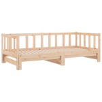vidaXL Pat de zi extensibil, 2x(80x200) cm, lemn masiv de pin