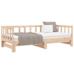 vidaXL Pat de zi extensibil, 2x(80x200) cm, lemn masiv de pin