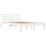 vidaXL Cadru de pat King Size, alb, 150x200 cm, lemn masiv vidaXL Cadru de pat King Size, alb, 150x200 cm, lemn masiv