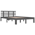 vidaXL Cadru de pat King Size, gri, 150x200 cm, lemn masiv vidaXL Cadru de pat King Size, gri, 150x200 cm, lemn masiv