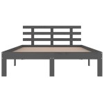 vidaXL Cadru de pat King Size, gri, 150x200 cm, lemn masiv vidaXL Cadru de pat King Size, gri, 150x200 cm, lemn masiv