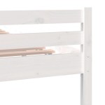 vidaXL Cadru de pat dublu, alb, 135x190 cm, lemn masiv