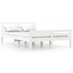vidaXL Cadru de pat King Size, alb, 150x200 cm, lemn masiv vidaXL Cadru de pat King Size, alb, 150x200 cm, lemn masiv