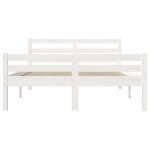 vidaXL Cadru de pat King Size, alb, 150x200 cm, lemn masiv vidaXL Cadru de pat King Size, alb, 150x200 cm, lemn masiv