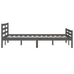 vidaXL Cadru de pat King Size, gri, 150x200 cm, lemn masiv vidaXL Cadru de pat King Size, gri, 150x200 cm, lemn masiv