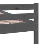 vidaXL Cadru de pat King Size, gri, 150x200 cm, lemn masiv vidaXL Cadru de pat King Size, gri, 150x200 cm, lemn masiv