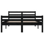 vidaXL Cadru de pat King Size, negru, 150x200 cm, lemn masiv vidaXL Cadru de pat King Size, negru, 150x200 cm, lemn masiv