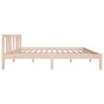 vidaXL Cadru de pat dublu, 135x190 cm, lemn masiv