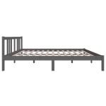 vidaXL Cadru de pat King Size, gri, 150x200 cm, lemn masiv vidaXL Cadru de pat King Size, gri, 150x200 cm, lemn masiv