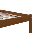 vidaXL Cadru de pat King Size, maro miere, 150x200 cm, lemn masiv vidaXL Cadru de pat King Size, maro miere, 150x200 cm, lemn masiv