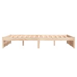 vidaXL Cadru de pat dublu, 135x190 cm, lemn masiv