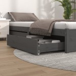 vidaXL Sertare pentru pat, 2 buc., gri, lemn masiv de pin vidaXL Sertare pentru pat, 2 buc., gri, lemn masiv de pin