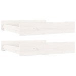 vidaXL Sertare pentru pat, 2 buc., alb, lemn masiv de pin vidaXL Sertare pentru pat, 2 buc., alb, lemn masiv de pin