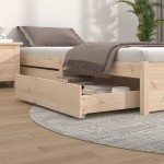vidaXL Sertare pentru pat, 2 buc., lemn masiv de pin vidaXL Sertare pentru pat, 2 buc., lemn masiv de pin