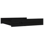 vidaXL Sertare pentru pat, 2 buc., negru, lemn masiv de pin vidaXL Sertare pentru pat, 2 buc., negru, lemn masiv de pin