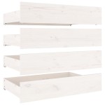 vidaXL Sertare pentru pat, 4 buc., alb, lemn masiv de pin vidaXL Sertare pentru pat, 4 buc., alb, lemn masiv de pin