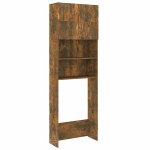 vidaXL Dulap mașină de spălat, stejar fumuriu, 64x25,5x190 cm