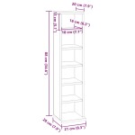 vidaXL Dulap CD-uri, stejar fumuriu, 21x20x88 cm, lemn prelucrat