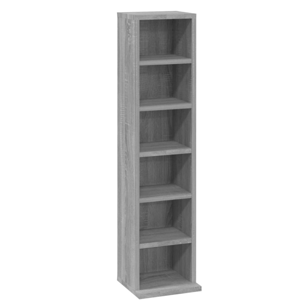 vidaXL Dulap CD-uri, sonoma gri, 21x20x88 cm, lemn prelucrat