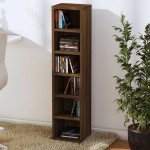 vidaXL Dulap CD-uri, stejar maro, 21x20x88 cm, lemn prelucrat