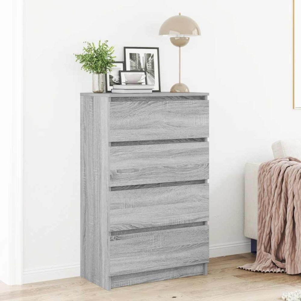 vidaXL Servantă, sonoma gri, 60x35x98,5 cm, lemn prelucrat
