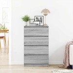 vidaXL Servantă, sonoma gri, 60x35x98,5 cm, lemn prelucrat
