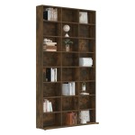 vidaXL Dulap CD-uri, stejar fumuriu, 102x23x177,5 cm, lemn prelucrat
