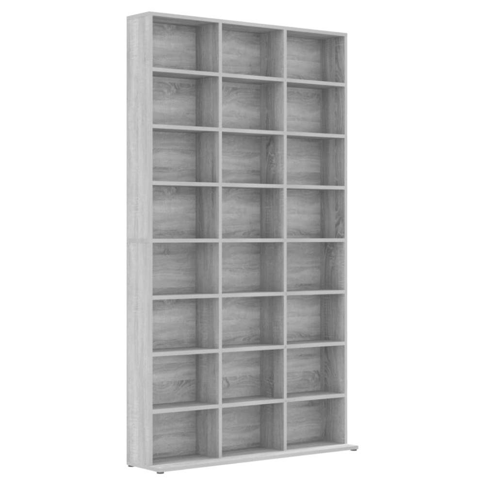 vidaXL Dulap CD-uri, sonoma gri, 102x23x177,5 cm, lemn prelucrat