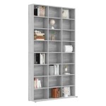 vidaXL Dulap CD-uri, sonoma gri, 102x23x177,5 cm, lemn prelucrat vidaXL Dulap CD-uri, sonoma gri, 102x23x177,5 cm, lemn prelucrat
