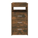 vidaXL Dulap cu sertar, stejar fumuriu, 40x50x76 cm, lemn prelucrat