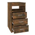 vidaXL Dulap cu sertar, stejar fumuriu, 40x50x76 cm, lemn prelucrat