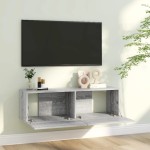 vidaXL Comodă TV de perete, gri sonoma, 100x30x30 cm, lemn prelucrat vidaXL Comodă TV de perete, gri sonoma, 100x30x30 cm, lemn prelucrat
