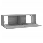 vidaXL Comodă TV de perete, gri sonoma, 100x30x30 cm, lemn prelucrat vidaXL Comodă TV de perete, gri sonoma, 100x30x30 cm, lemn prelucrat