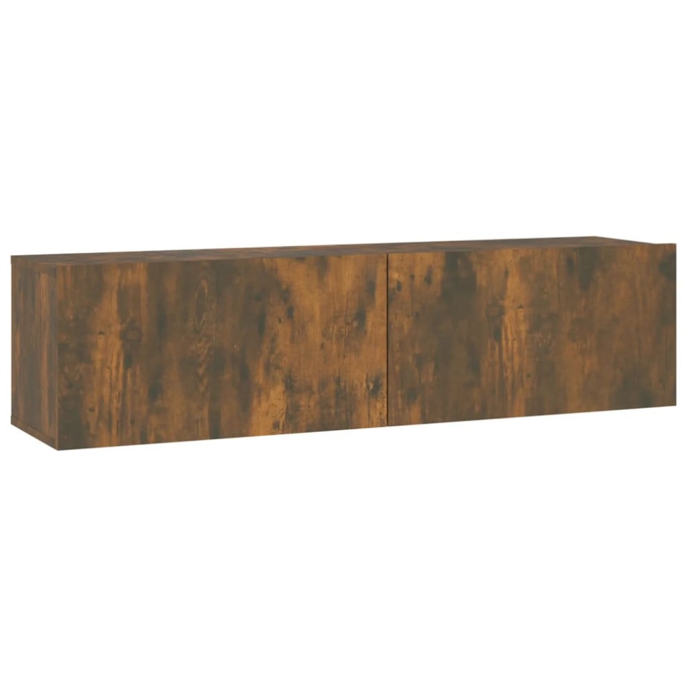 vidaXL Comodă TV de perete stejar afumat 120x30x30 cm lemn compozit