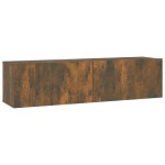 vidaXL Comodă TV de perete stejar afumat 120x30x30 cm lemn compozit vidaXL Comodă TV de perete stejar afumat 120x30x30 cm lemn compozit
