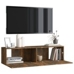 vidaXL Comodă TV de perete stejar afumat 120x30x30 cm lemn compozit vidaXL Comodă TV de perete stejar afumat 120x30x30 cm lemn compozit
