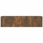 vidaXL Comodă TV de perete stejar afumat 120x30x30 cm lemn compozit vidaXL Comodă TV de perete stejar afumat 120x30x30 cm lemn compozit