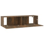 vidaXL Comodă TV de perete stejar afumat 120x30x30 cm lemn compozit vidaXL Comodă TV de perete stejar afumat 120x30x30 cm lemn compozit