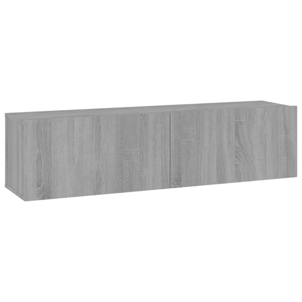 vidaXL Comodă TV de perete, gri sonoma, 120x30x30 cm, lemn compozit