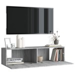 vidaXL Comodă TV de perete, gri sonoma, 120x30x30 cm, lemn compozit