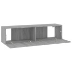 vidaXL Comodă TV de perete, gri sonoma, 120x30x30 cm, lemn compozit