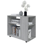 vidaXL Măsuță laterală, gri sonoma, 70x35x55 cm, lemn compozit