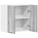 vidaXL Dulap suspendat “Lyon”, gri sonoma, 60x31x60 cm, lemn prelucrat vidaXL Dulap suspendat “Lyon”, gri sonoma, 60x31x60 cm, lemn prelucrat