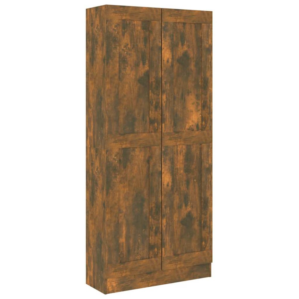 vidaXL Bibliotecă, stejar fumuriu, 82,5x30,5x185,5 cm, lemn prelucrat