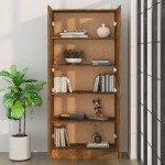 vidaXL Bibliotecă, stejar fumuriu, 82,5x30,5x185,5 cm, lemn prelucrat