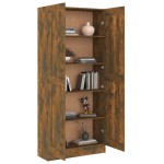 vidaXL Bibliotecă, stejar fumuriu, 82,5x30,5x185,5 cm, lemn prelucrat